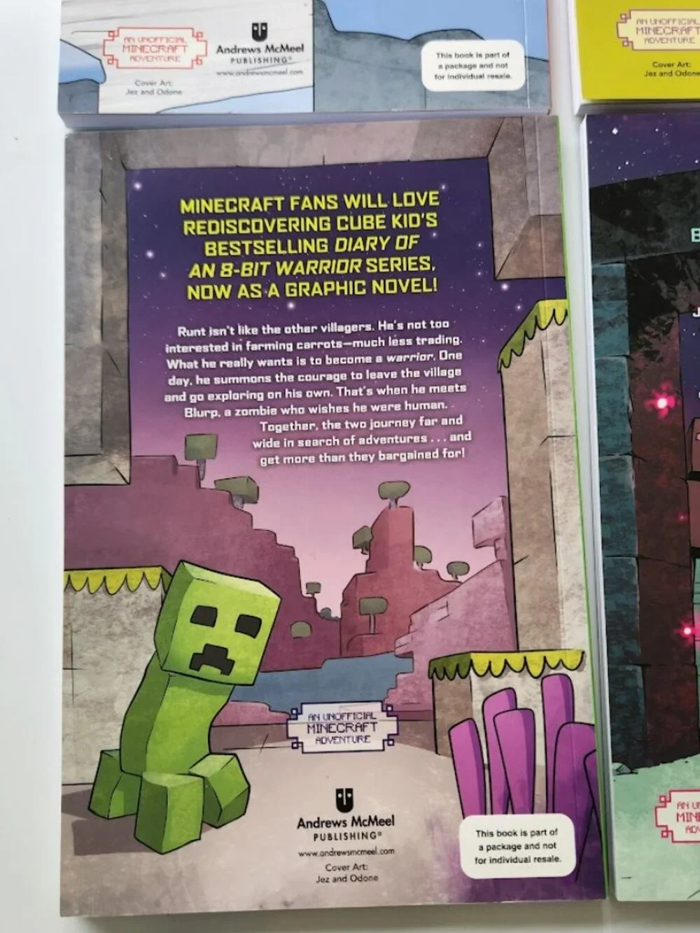 NEW Minecraft Book Bundle Diary of an 8-Bit Warrior Graphic Novel Comic Books Cu